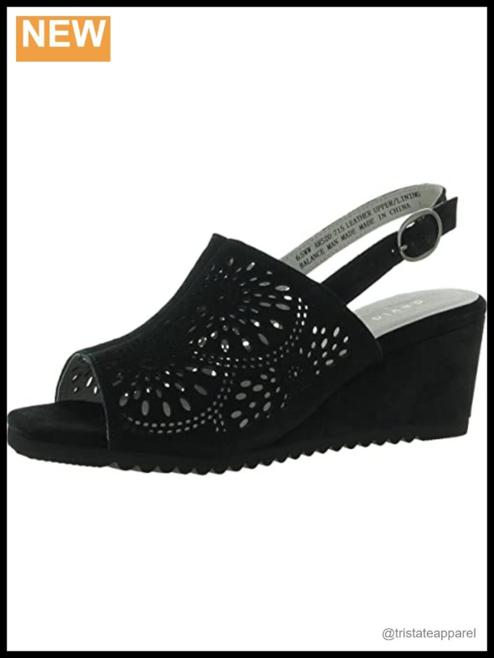 David Tate Smashing Wedge Sandal Slingback Leather Suede Platform